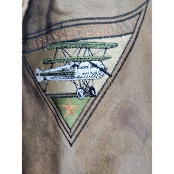 Rare pattern Vintage Aeropostale Leather Flight Plane Military Map M - Picture 4 of 9